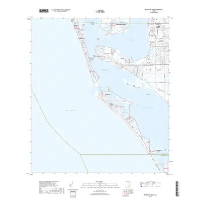 2018 Map of Bradenton Beach, 2018 Print