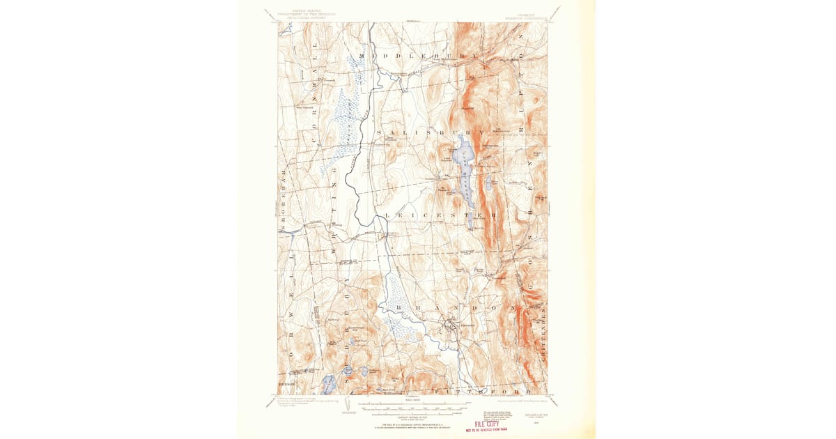 Old Maps of Leicester VT for Academic - Brandon Addison County Vt Usgs Topo 1902 P1956 Og 1200x630 
