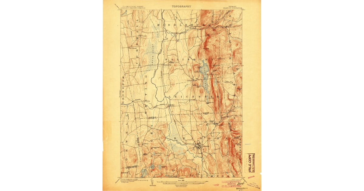 1904 Map of Brandon, Addison County, VT — High-Res | Pastmaps