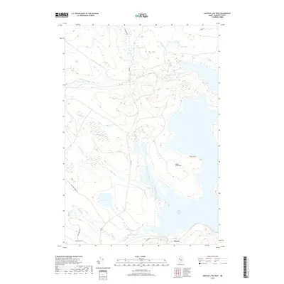 2018 Map of Brassua Lake West, 2018 Print