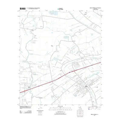 2012 Map of Breaux Bridge, 2012 Print