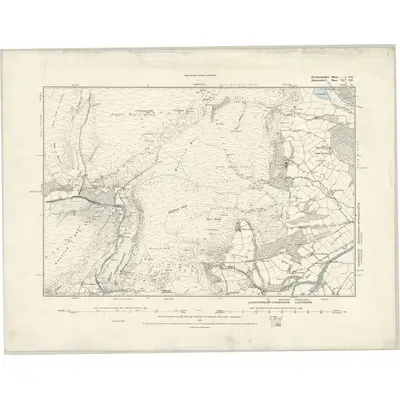 1887 Map of Brecknockshire I.SE, 1888 Print