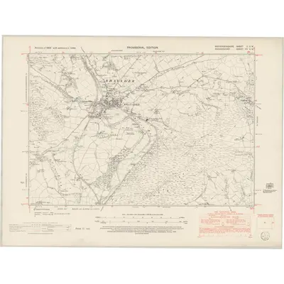 1948 Map of Brecknockshire II.SW, 1953 Print