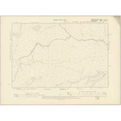 1901 Map of Brecknockshire III.NE, 1905 Print