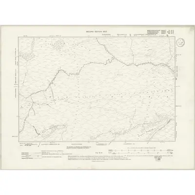 1904 Map of Brecknockshire III.NE, 1939 Print