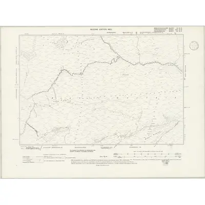 1904 Map of Brecknockshire III.NE, 1946 Print