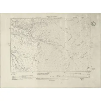 1904 Map of Brecknockshire III.NW, 1934 Print