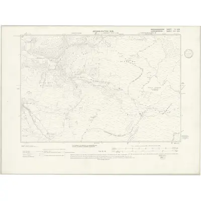 1904 Map of Brecknockshire III.NW, 1946 Print