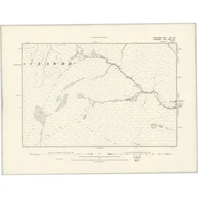 1887 Map of Brecknockshire III.SW, 1888 Print