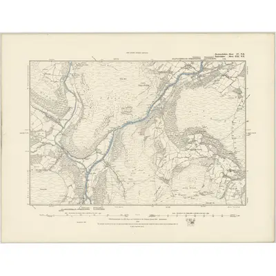 1887 Map of Brecknockshire IV.NE, 1888 Print