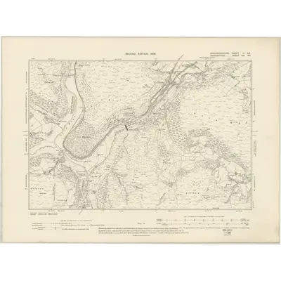 1902 Map of Brecknockshire IV.NE, 1905 Print