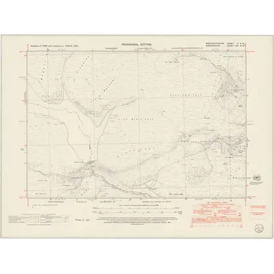 1948 Map of Brecknockshire IV.NW, 1953 Print
