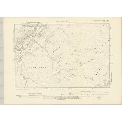 1902 Map of Brecknockshire IV.SE, 1905 Print