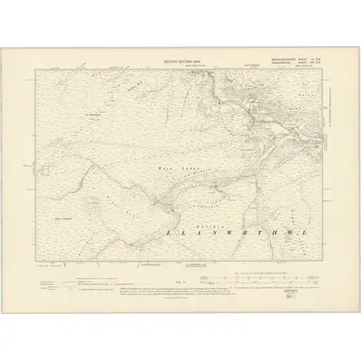 1903 Map of Brecknockshire IV.SW, 1905 Print