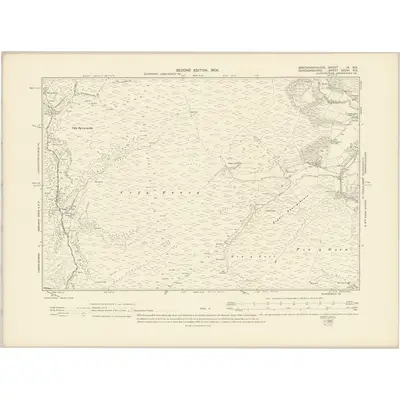 1903 Map of Brecknockshire IX.NE, 1906 Print