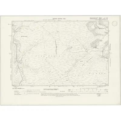1903 Map of Brecknockshire IX.NE, 1946 Print