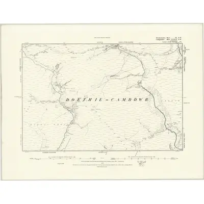 1885 Map of Brecknockshire IX.NW, 1888 Print