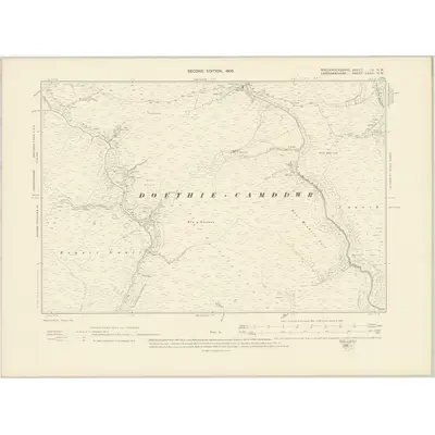 1904 Map of Brecknockshire IX.NW, 1905 Print