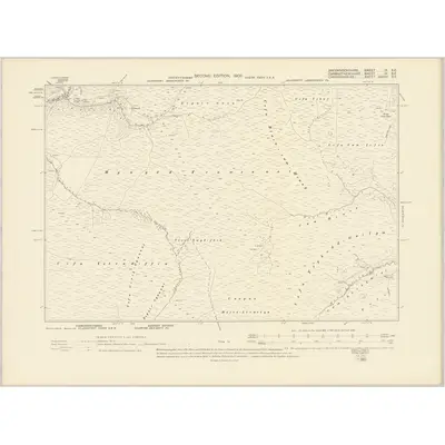 1904 Map of Brecknockshire IX.SE, 1905 Print