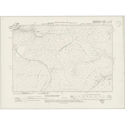 1904 Map of Brecknockshire IX.SE, 1947 Print
