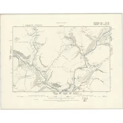 1887 Map of Brecknockshire IX.SW, 1888 Print