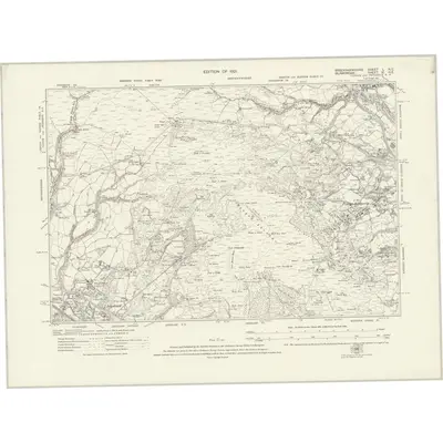 1914 Map of Brecknockshire L.NE, 1921 Print