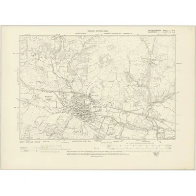 1903 Map of Brecknockshire L.NW, 1905 Print