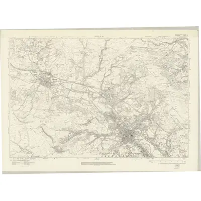 1914 Map of Brecknockshire L, 1921 Print