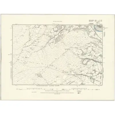 1887 Map of Brecknockshire V.SW, 1888 Print