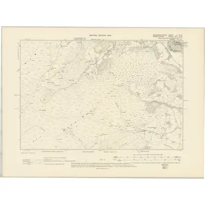 1902 Map of Brecknockshire V.SW, 1905 Print