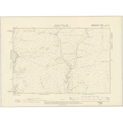1903 Map of Brecknockshire VI.NE, 1905 Print