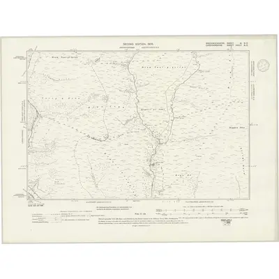 1903 Map of Brecknockshire VI.NE, 1937 Print
