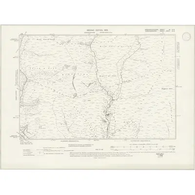 1903 Map of Brecknockshire VI.NE, 1946 Print