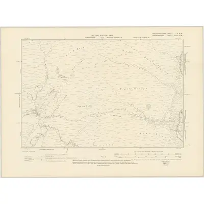 1904 Map of Brecknockshire VI.NW, 1905 Print