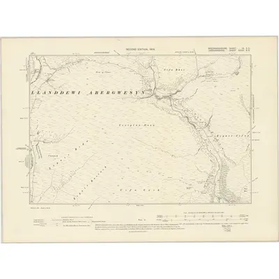 1903 Map of Brecknockshire VI.SE, 1905 Print