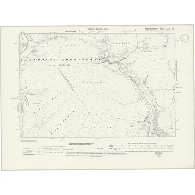 1903 Map of Brecknockshire VI.SE, 1946 Print