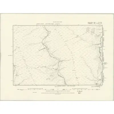 1887 Map of Brecknockshire VI.SW, 1888 Print