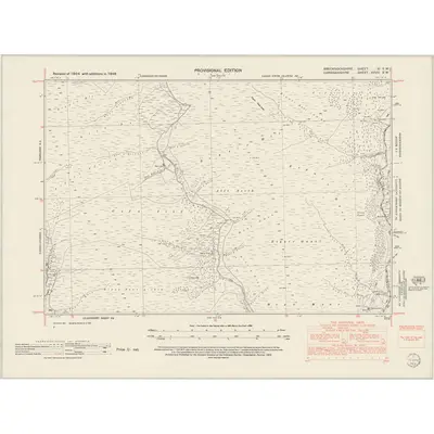 1948 Map of Brecknockshire VI.SW, 1953 Print