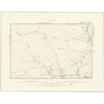 1887 Map of Brecknockshire VII.NE, 1888 Print