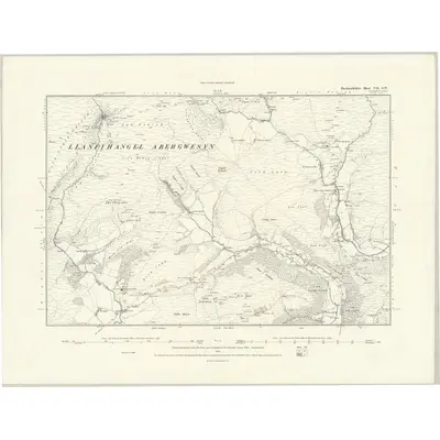 1887 Map of Brecknockshire VII.SW, 1888 Print