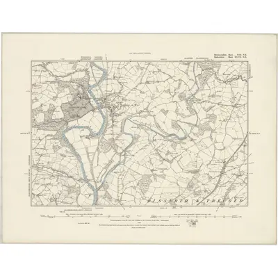 1887 Map of Brecknockshire VIII.NE, 1888 Print
