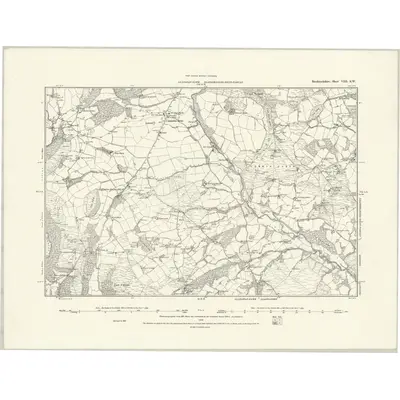 1887 Map of Brecknockshire VIII.SW, 1888 Print