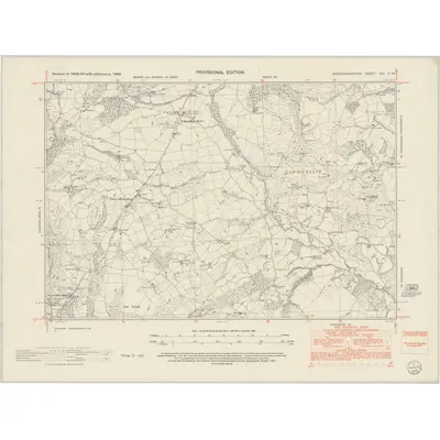 1948 Map of Brecknockshire VIII.SW, 1953 Print