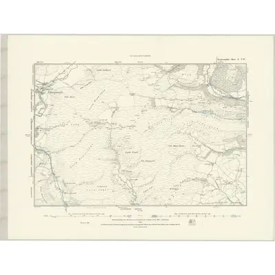 1887 Map of Brecknockshire X.NW, 1888 Print