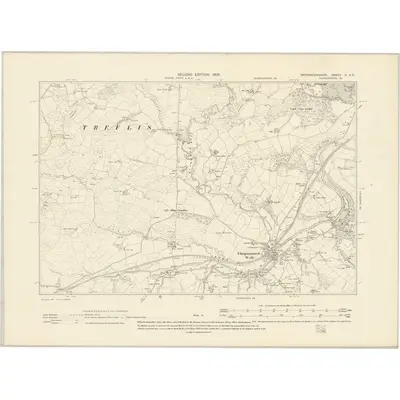 1903 Map of Brecknockshire X.SE, 1905 Print