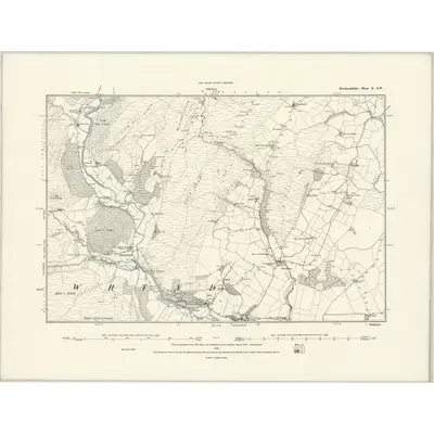 1887 Map of Brecknockshire X.SW, 1888 Print