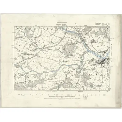 1887 Map of Brecknockshire XI.NE, 1888 Print