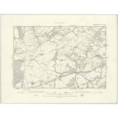1887 Map of Brecknockshire XI.NW, 1888 Print