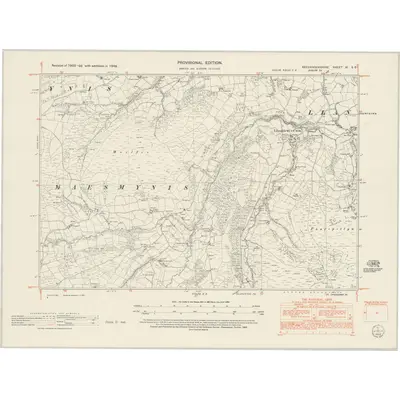 1948 Map of Brecknockshire XI.SE, 1952 Print