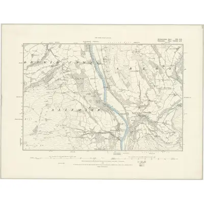 1887 Map of Brecknockshire XII.SW, 1888 Print